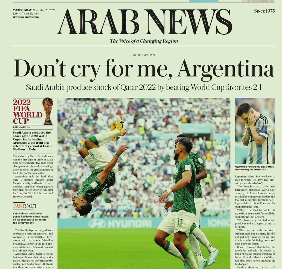 Saudi Arabia declares holiday after amazing win against Argentina at
